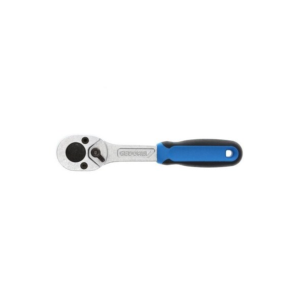 Gedore 1/4" Drive Ratchet, Reversible, 1/4", 127mm, Chrome - 2093 U-10