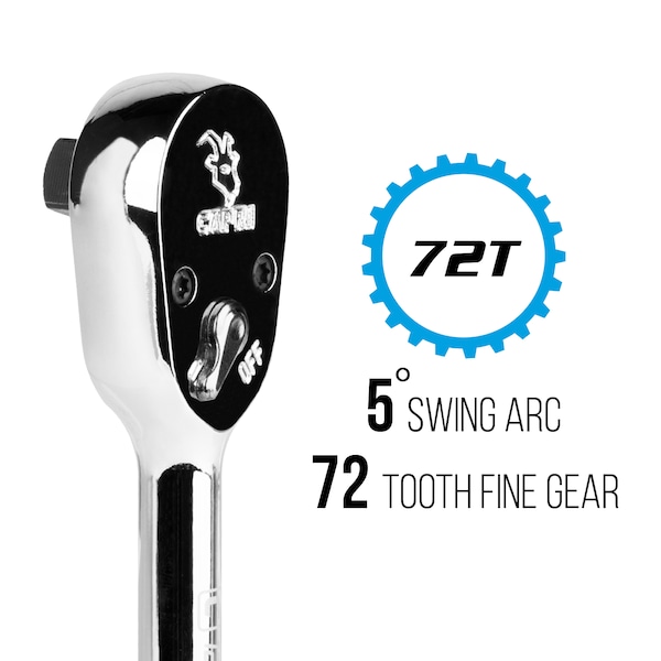 Capri Tools 1/2 in Drive 72-Tooth Low Profile Ratchet - 12500C