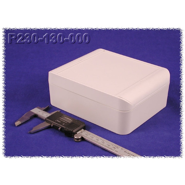 Hammond ABS Electrical Enclosures, 6.3 in H, 2.36 in D, 5.12 in W, NEMA 4, 4X, 12, 13, Screw On - R230-130-000