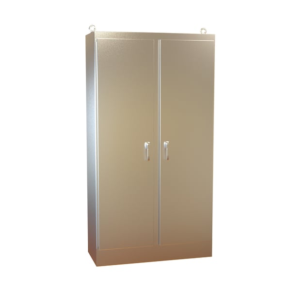 Hammond 304 Stainless Steel Electrical Enclosures, 90 in H, 20 in D, 48 in W, NEMA 4X, Hinged - HN4FS904820SS