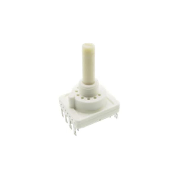 Componentes C&K Interruptor Rotativo, 9 Posiciones, Sp9T, Trabado, 14 Orificios para PCB, Terminal de Soldadura, Tipo de Eje Plano - RTAP41S09W06FS