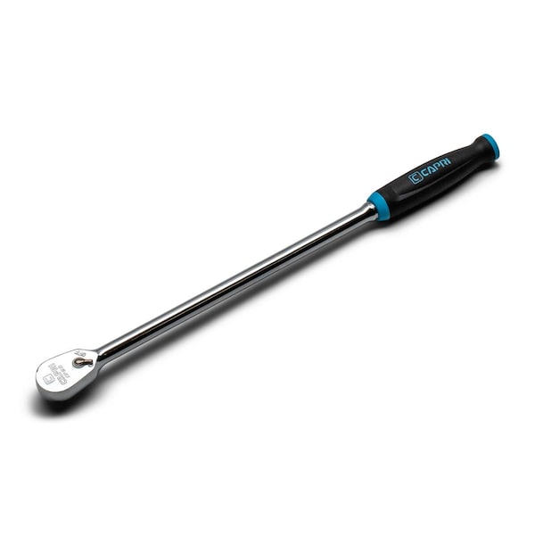 Capri Tools 1/4 in. Drive Fine 90-Tooth Extra Long Ratchet, Ergonomic Soft Grip - CP90S14L