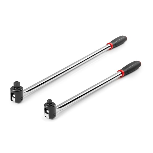 Tekton 3/8, 1/2 Inch Drive Breaker Bar Set, 2-Piece Comfort Grip - SBH99201