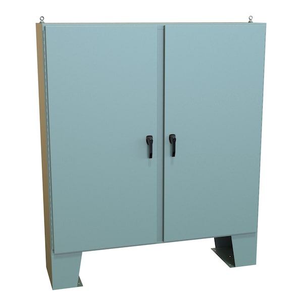 Hammond Steel Electrical Enclosures, 72 in H, 18 in D, 72 in W, NEMA 4, Hinged - HN4FM727218