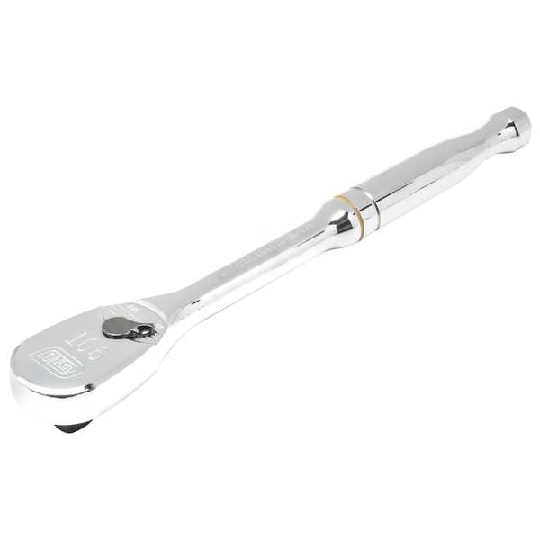 Gearwrench 3/8" Drive 90 Geared Teeth Teardrop Head Style Hand Ratchet, 8.39" L, Full Polish Chrome Finish - 81211T