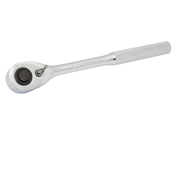 Urrea 1/2" Drive 48 Geared Teeth Pear Head Style Hand Ratchet, 10-1/8" L, Chrome Plated Finish - 5449
