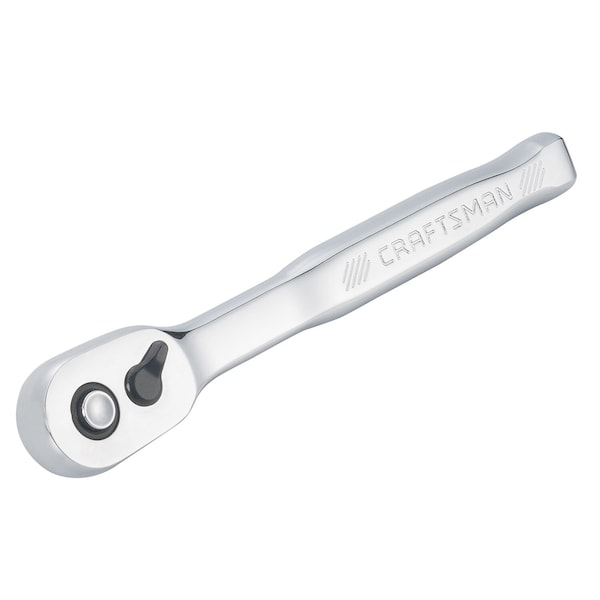 Craftsman 1/4-in Drive 72 Geared Teeth Ratchets, 1/4" DR Mini Head Ratchet, Full polish - CMMT99423