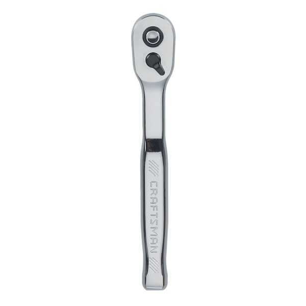 Craftsman 1/4-in Drive 72 Geared Teeth Ratchets, 1/4" DR Mini Head Ratchet, Full polish - CMMT99423
