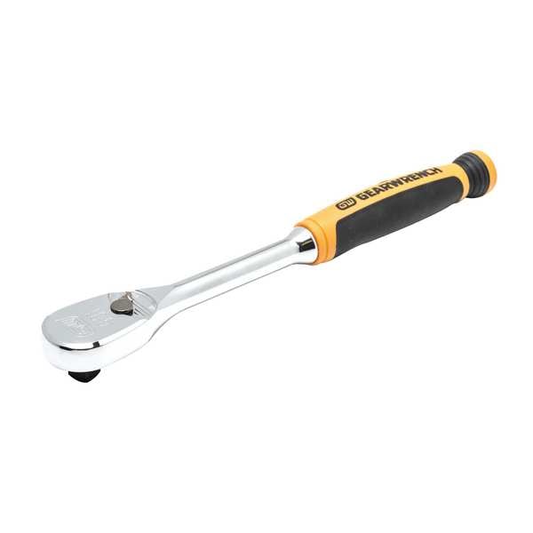 Gearwrench 3/8" Drive 90 Geared Teeth Teardrop Head Style Hand Ratchet, 9.4" L, Full Polish Chrome Finish - 81208T