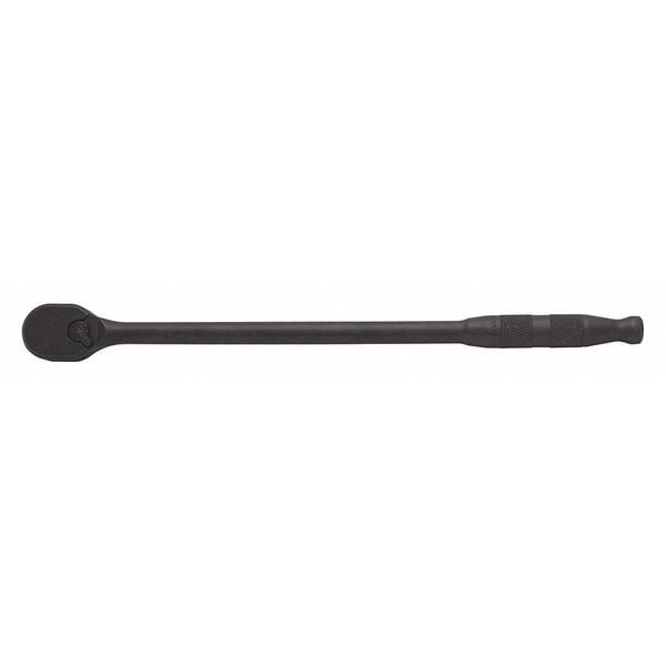 Proto 3/8" Drive 90 Geared Teeth Pear Head Style Hand Ratchet, 12-39/64" L, Black Oxide Finish - J5250HTCBL
