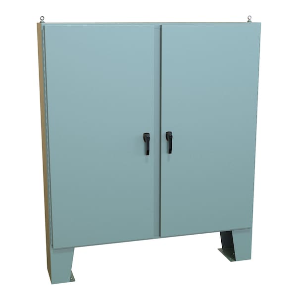Hammond Steel Electrical Enclosures, 72.13 in H, 12.69 in D, 72.06 in W, NEMA 4, Hinged - HN4FM727212
