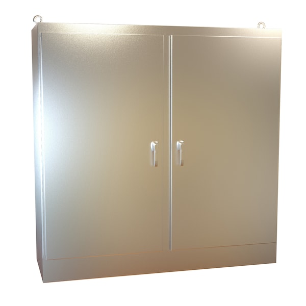 Hammond 304 Stainless Steel Electrical Enclosures, 72 in H, 24 in D, 72 in W, NEMA 4X, Hinged - HN4FS727224SS