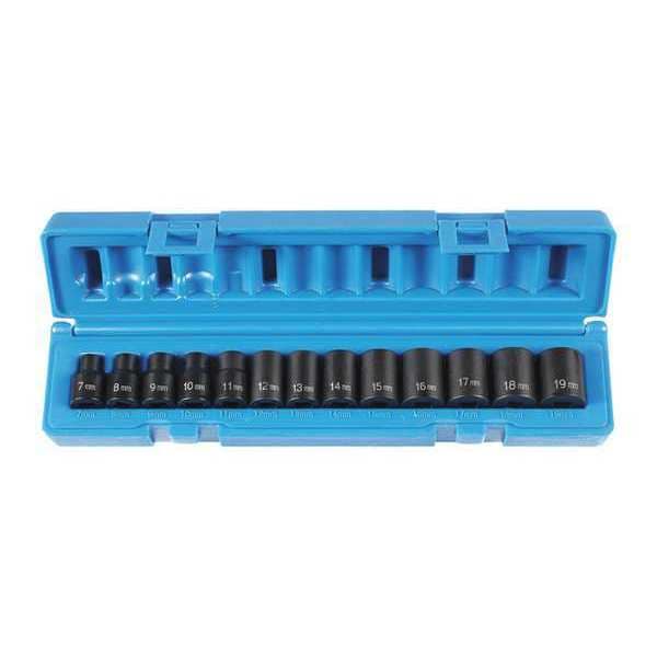 Grey Pneumatic 3/8" Drive Standard Length Impact Set, Metric, 13 pcs - 1203M