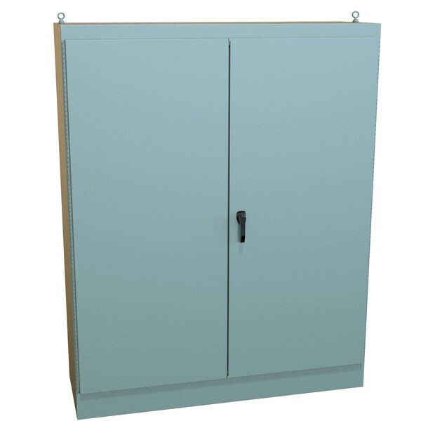 Hammond Steel Electrical Enclosures, 90.06 in H, 24.06 in D, 72.06 in W, NEMA 12, Hinged - 1418BYD24
