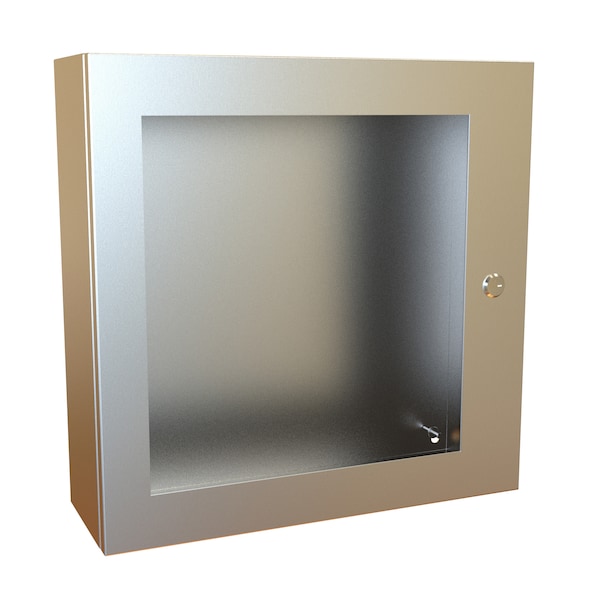 Hammond Stainless Steel Electrical Enclosures, 20 in H, 6 in D, 20 in W, NEMA 4X, Hinged - EN4SD20206WSS