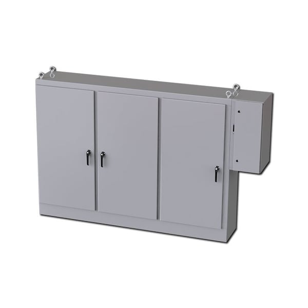 Saginaw Control & Engineering Carbon Steel Electrical Enclosures, 72 in H, 18 in D, 99-1/2in W, NEMA 3R, 12, 13, Hinged - SCE-72XD3EQ18