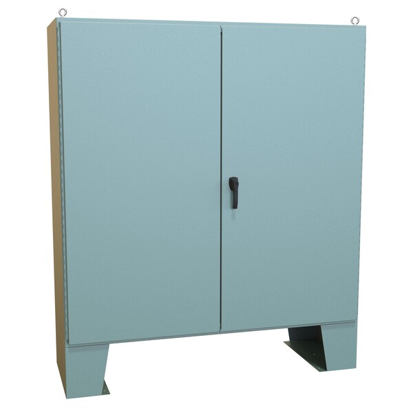 Hammond Steel Electrical Enclosures, 72.13 in H, 24.69 in D, 72.06 in W, NEMA 12, Hinged - 1422F24F