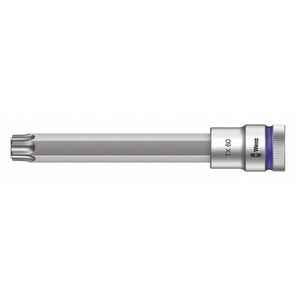 Wera 1/2 in Drive Torx(R) Socket Bit Torx(R) T60 Tip, 5 33/64 in L - 05003858001