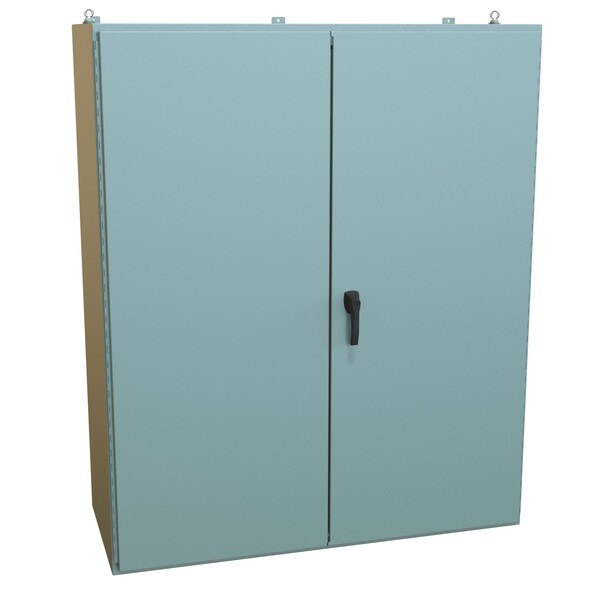 Hammond Steel Electrical Enclosures, 72.13 in H, 24.69 in D, 60.06 in W, NEMA 12, Hinged - 1422E24