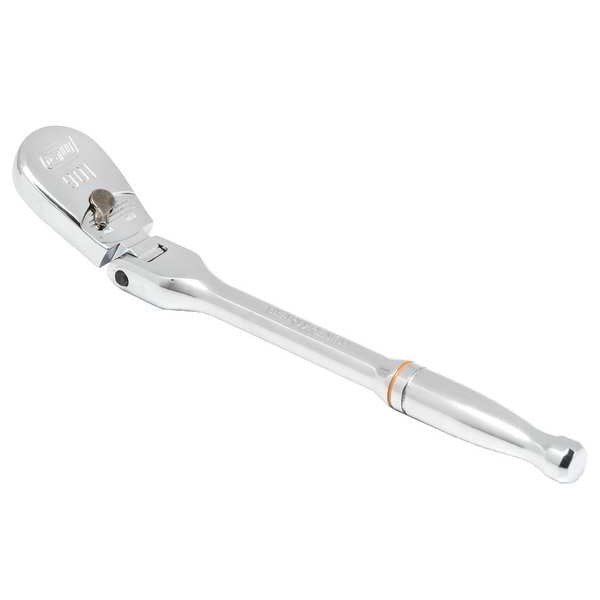 Gearwrench 1/4" Drive 90 Geared Teeth Teardrop Head Style Hand Ratchet, 6.97" L, Full Polish Chrome Finish - 81012T
