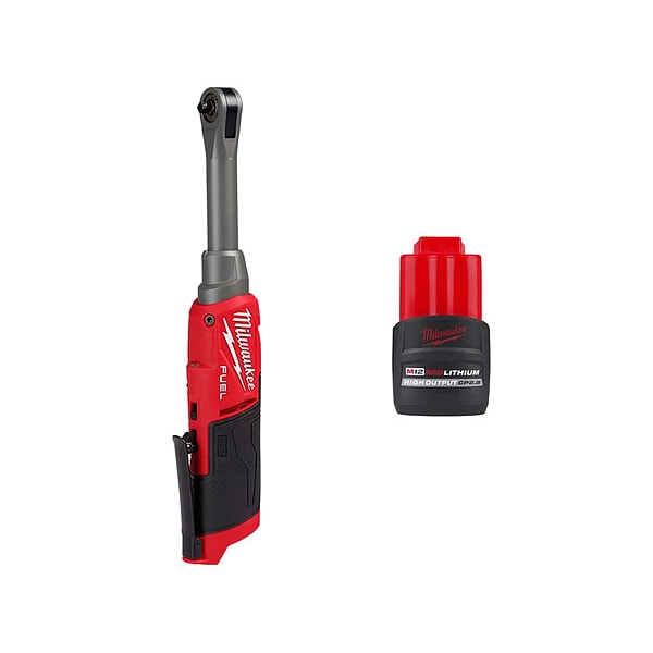 Milwaukee Tool Ratchet and M12 CP2.5 Battery - 2568-20, 48-11-2425