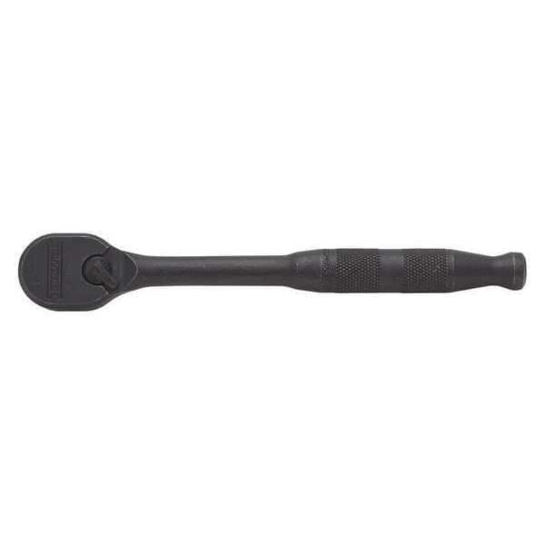 Proto 3/8" Drive 90 Geared Teeth Pear Head Style Hand Ratchet, 7-11/16" L, Black Oxide Finish - J5249HTCBL