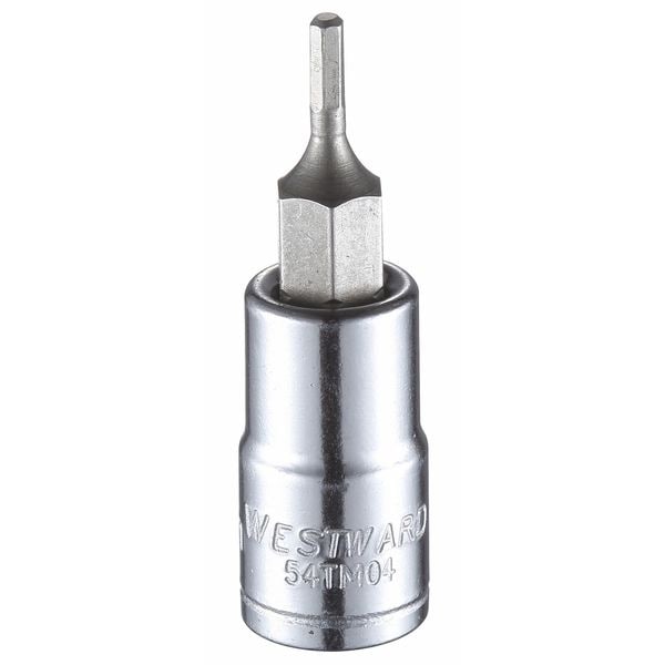 Westward 1/4 in Drive Hex Socket Bit Metric 2 mm Tip, 1 3/4 in L - 54TM04