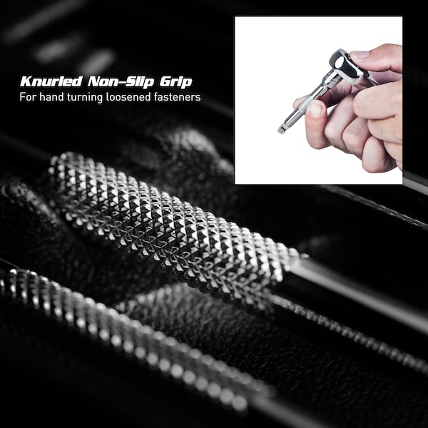 Capri Tools 1/2 in Drive 5, 10, 15 in Wobble Extension Bar Set, 3 pcs - 1-2600