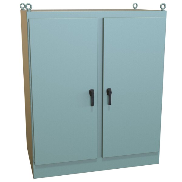Hammond Steel Electrical Enclosures, 72 in H, 36 in D, 60 in W, NEMA 4, Hinged - HN4FS726036