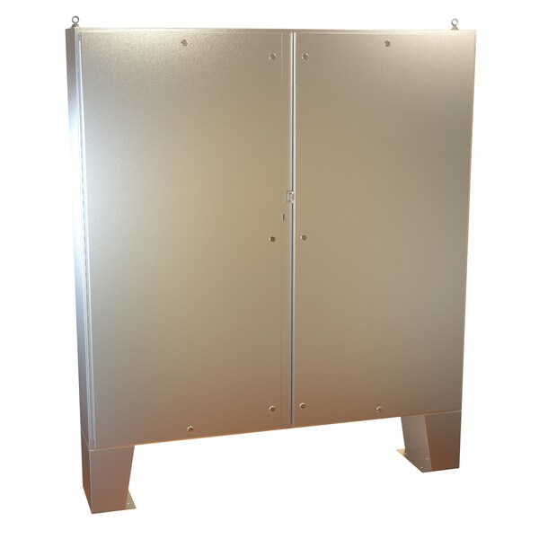 Hammond Stainless Steel Electrical Enclosures, 72.13 in H, 12.69 in D, 72.06 in W, NEMA 4X, Hinged - 1422N4SSF12FQT