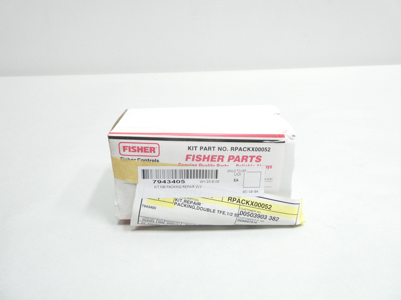 FISHER RPACKX00052 PACKING KIT 1/2IN STEM 2-13/16IN BOSS VALVE PARTS AND ACCESSORY