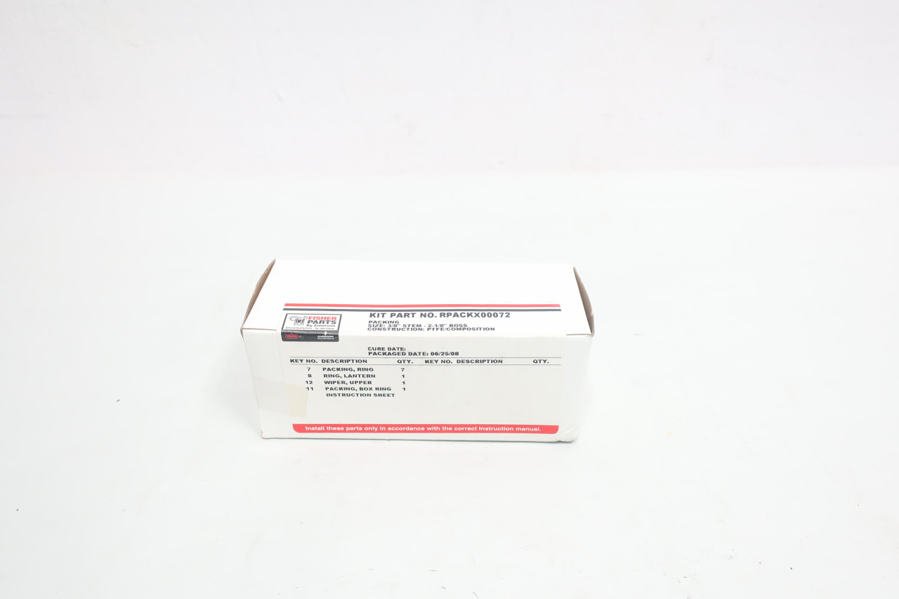 FISHER RPACKX00072 PACKING REPAIR KIT 3/8IN STEM 2-1/8IN BOSS VALVE PARTS AND ACCESSORY
