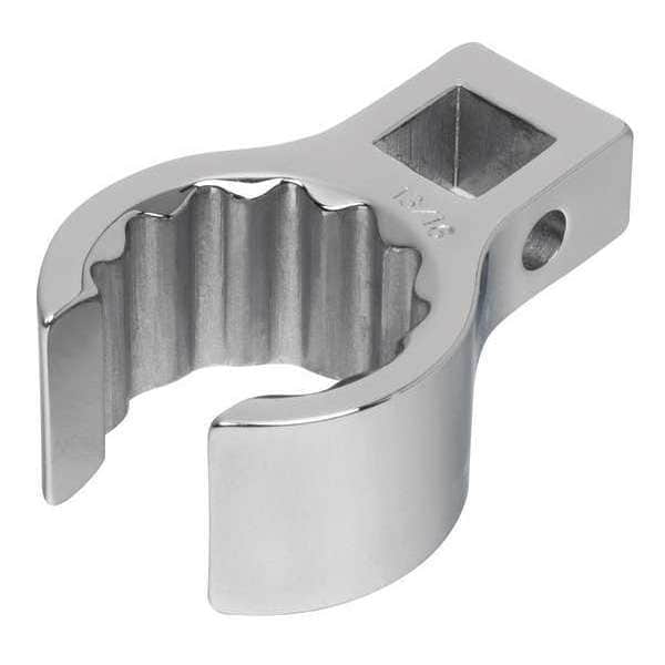 Williams 3/8" Drive, SAE 11/16" Crowfoot Flare Nut Wrench, Flare Nut Head, Stain Chrome Finish - BCF22