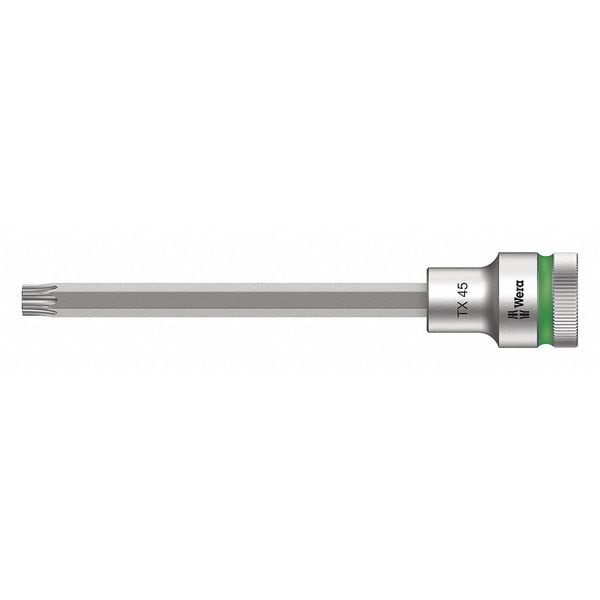 Wera 1/2 in Drive Torx(R) Socket Bit Torx(R) T45 Tip, 5 33/64 in L - 05003855001