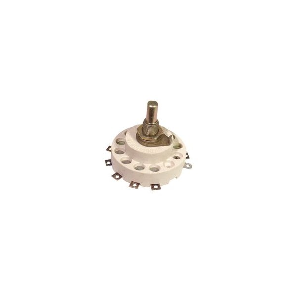 Interruptores rotativos Ohmite Manufacturing de 3 selecciones 20A/150Vac 20Vdc 3 en tándem - 212-3T3E