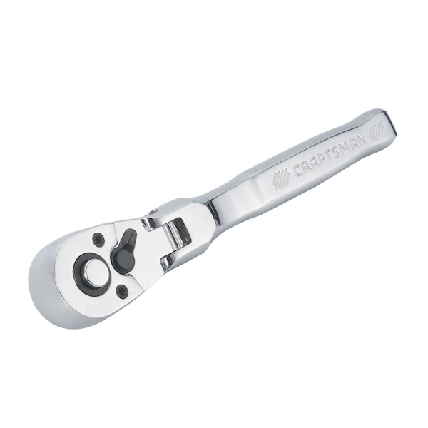 Craftsman 3/8-in Drive 72 Geared Teeth Ratchets, 3/8" Drive Flex Head Ratchet, Full polish - CMMT99420