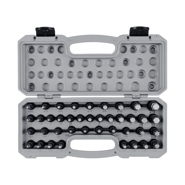 Tekton 3/8 Inch Drive Hex, Torx, Triple Square Impact Bit Socket Set (40-Piece) - SIB91301