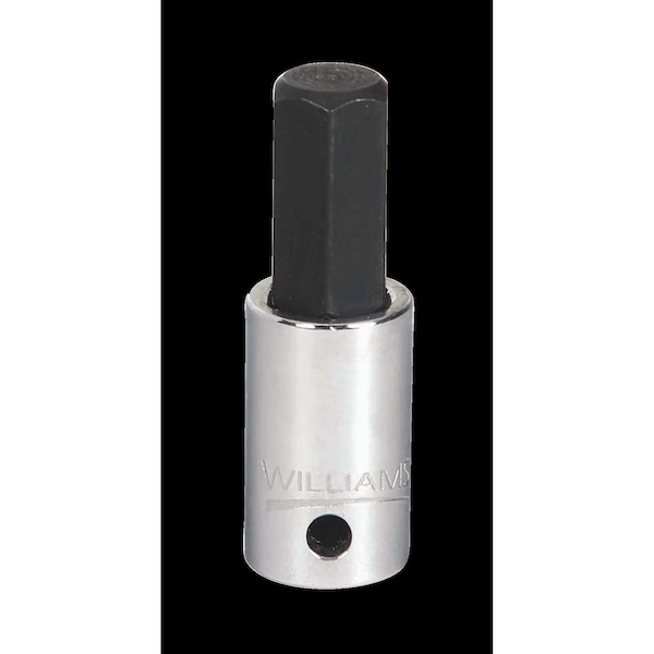 Williams 1/4" Dr, 8mm Size, Metric Hex Bit Socket, 6 Pts, Finish: High Polished Chrome - 35075-TH