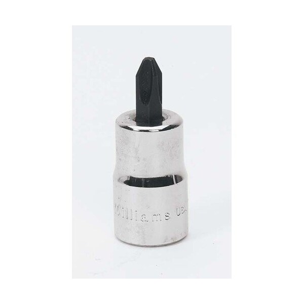 Williams Socket Bit, 1/2 Inch Dr, #4 Size, Phillips, 1 1/2 Inch L - JHWSA-12A-4P