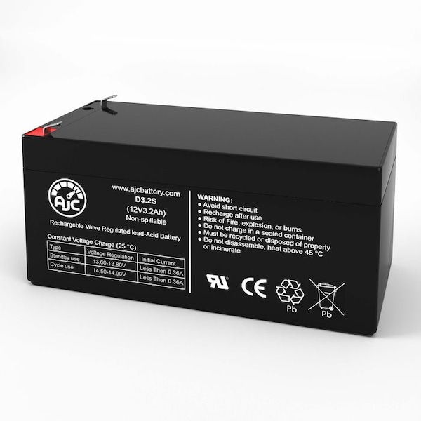 Bsc Preferred UPS Battery, Compatible with APC Back-UPS Back-UPS 350 VA USB Support UPS Battery, 12V DC, 3.2 Ah - AJC-D3.4S-B-0-120237