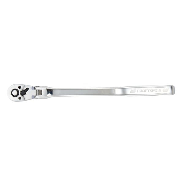 Craftsman 3/8-in Drive 72 Geared Teeth Ratchets, 3/8" Drive Bent-Handle Flex-He, Polished chrome - CMMT99439
