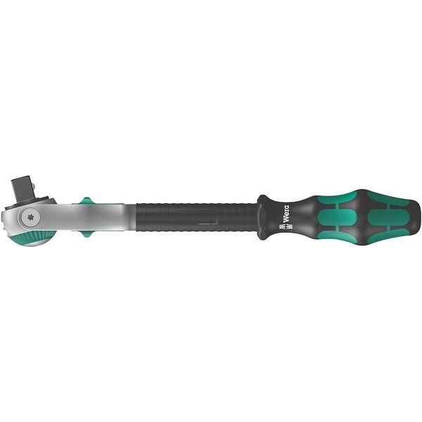 Wera 1/2" Drive 72 Geared Teeth Round Head Style Hand Ratchet, 10-1/2" L, Satin Finish - 05003600001