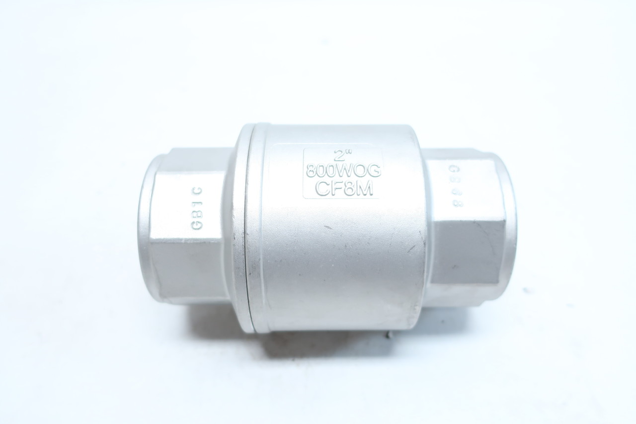 BONOMI S800 IN-LINE STAINLESS THREADED 2IN NPT CHECK VALVE