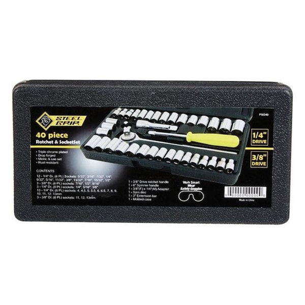 Steel Grip Steel Grip PSO40 40 Piece Ratchet & Socket Set - 2399863