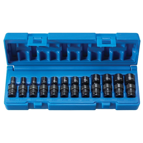 Grey Pneumatic SKT SET 1/4" DR 14 SURFACE METRIC IM - GP9712UM