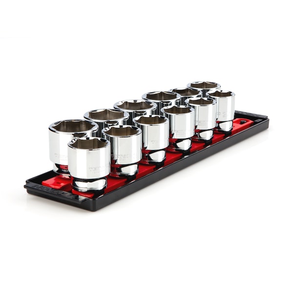 Tekton 1/2 Inch Drive 6-Point Socket Set, 12-Piece (27-38 mm) - SHD92110