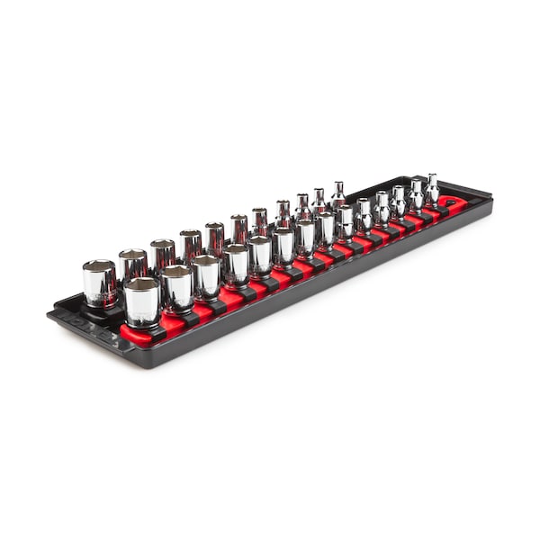 Tekton 1/4 Inch Drive 6-Point Socket Set, 25-Piece (5/32-9/16 in., 4-15 mm) - SHD90206
