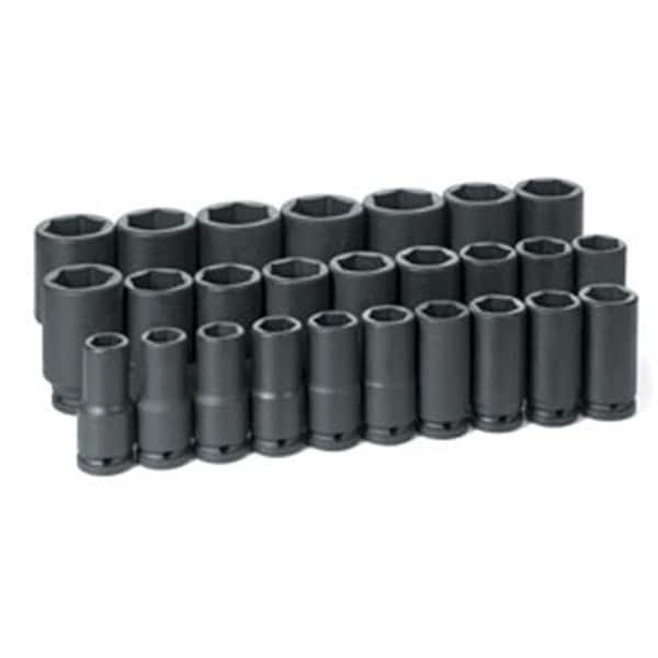 Grey Pneumatic Grey Pneumatic 8026MD 0.75 in. Drive 26 Piece Deep Metric Master Set 19-50 mm - GRY-8026MD