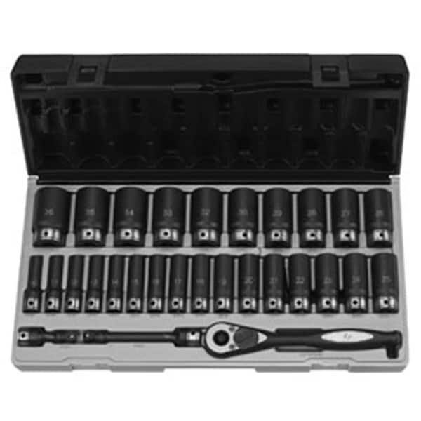 Grey Pneumatic Grey Pneumatic 82629MD 0.5 in. Drive 29pc Metric Deep Duo-Socket Set - 6 Pt. - GRY-82629MD