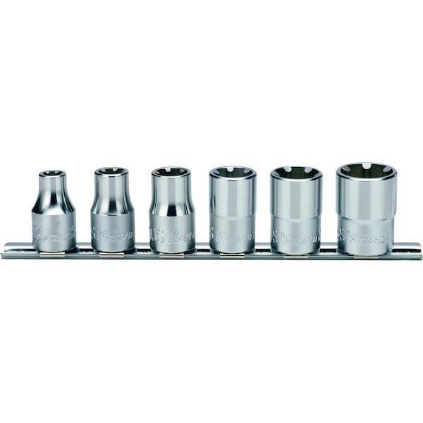 Ko-Ken Socket set 6S-16S 200mm 6 pieces 1/2 Sq. Drive - RS4400LH/6